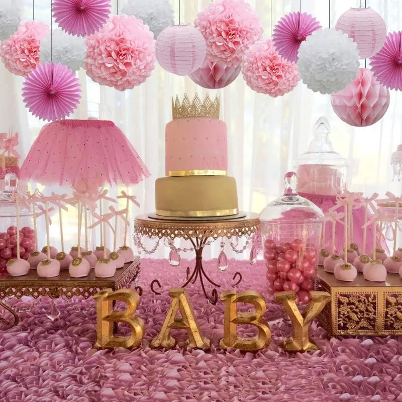 Décorations de fête rose