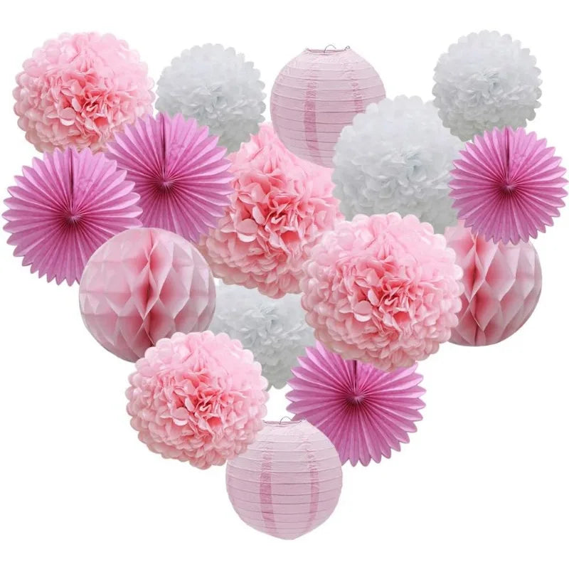 Décorations de fête rose