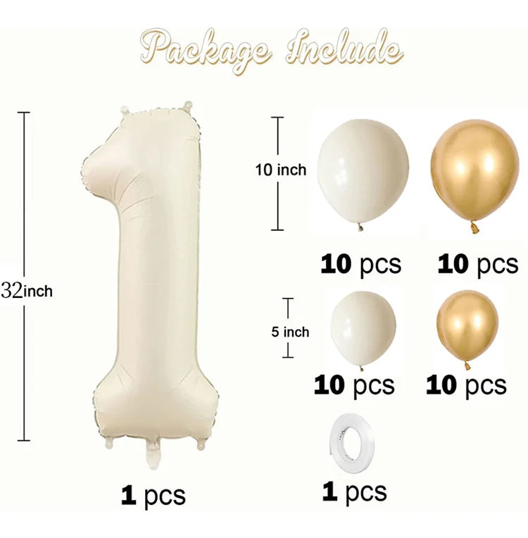 Ballons en aluminium avec chiffres