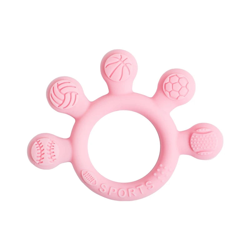Anneau de dentition en silicone sans BPA pour bébé