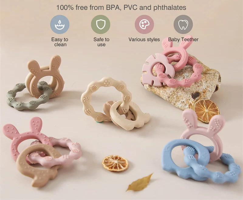 Anneau de dentition en Silicone pour bébé