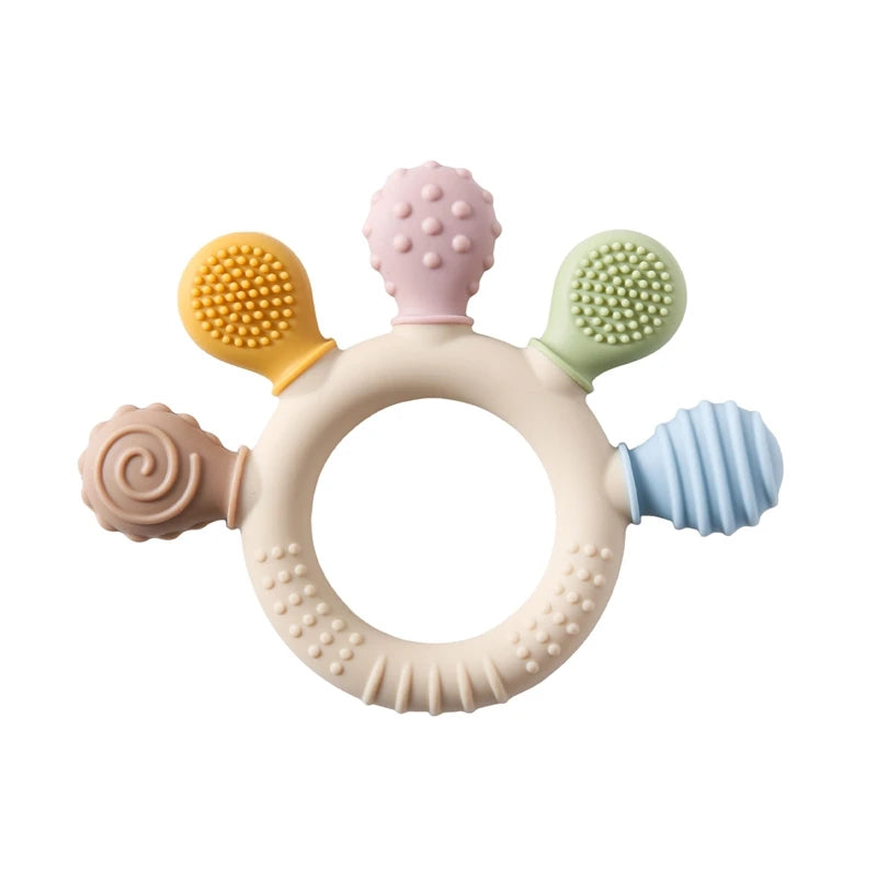 Anneau de dentition en silicone sans BPA pour bébé
