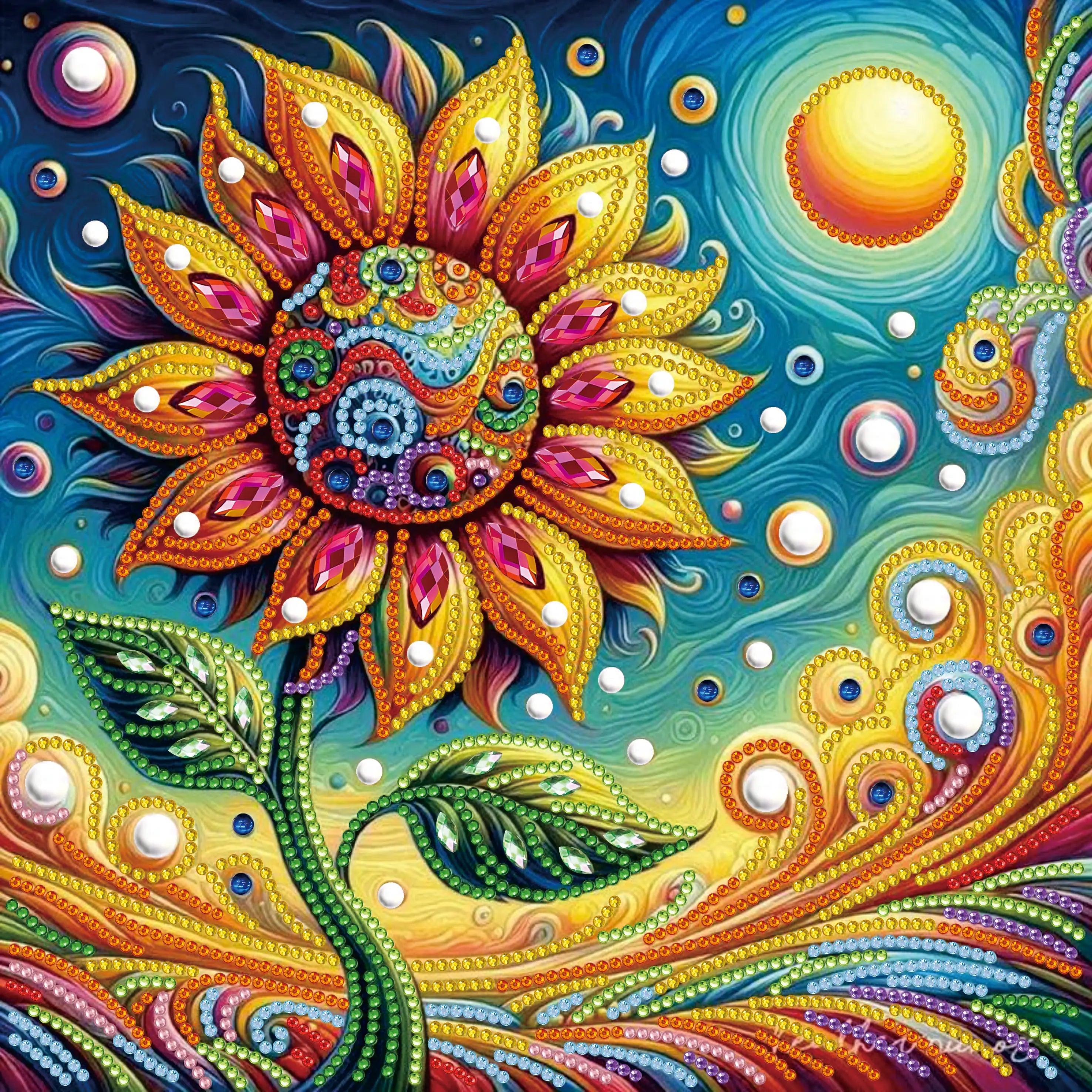 Painting diamant Kit de fleurs